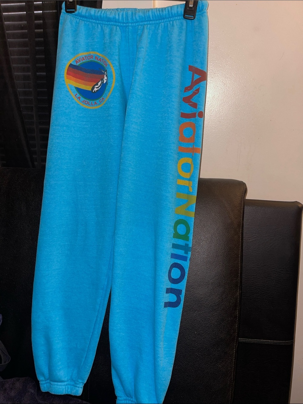 Aviator Nation Women's Blue Sweatpants Size Xs Neon Blue — image 2 of 8